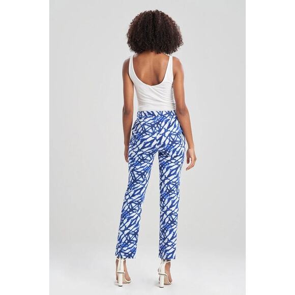 Natori Akira Cotton Sateen Pants Blue Size 8 - Picture 2 of 8